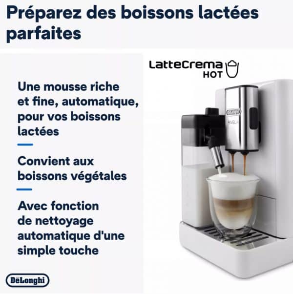 Expresso Broyeur DeLonghi Rivelia Latte FEB4455.W – Image 3